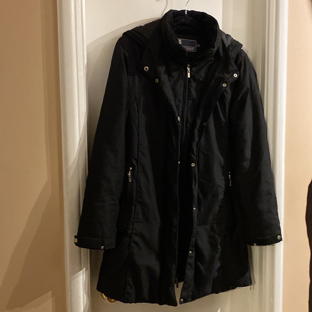 Fahrenheit Active Black Winter Jacket w/ adjustable removable hood!!! Size L
